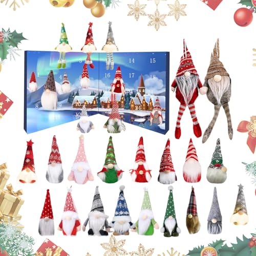 Christmas Countdown Kalender - Niedliche Wichtel Kalender Mit Figuren Spielzeug - Festliche 24-Tägige Schmuck Deko Figuren Für Frauen Männer Familie Büro Erwachsene Kinder Jugendliche Christmas Countdown Kalender - Niedliche Wichtel Kalender Mit Figuren Spielzeug - Festliche 24-Tägige Schmuck Deko Figuren Für Frauen Männer Familie Büro Erwachsene Kinder Jugendliche von Generisch