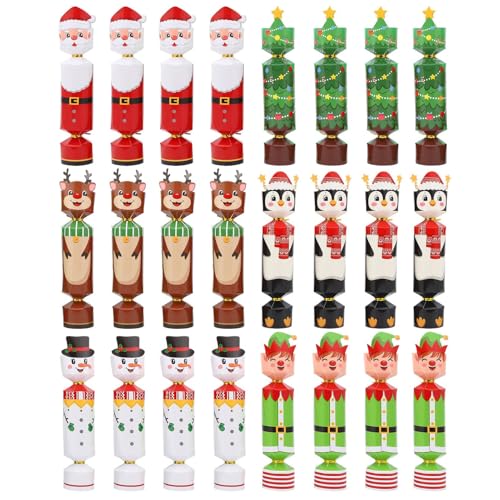 Christmas Cracker,24 Stück Christmas Crackers Mit Überraschungen Für Erwachsene | Festliche Dekorationsartikel und Tischdekoration für Familien mit Kindern und Mädchen für Thanksgiving Feiertagsfe Christmas Cracker,24 Stück Christmas Crackers Mit Überraschungen Für Erwachsene | Festliche Dekorationsartikel und Tischdekoration für Familien mit Kindern und Mädchen für Thanksgiving Feiertagsfe von Generisch