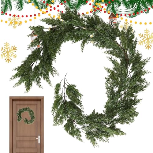 Christmas Garland Lebensecht - Künstliche Girlande Immergrün Kunstpflanze,Deko 1.9 Meter Kunstlich Für Kamin Outdoor Feier Holiday Wand Indoor Tisch Aktivitäten Winter Christmas Garland Lebensecht - Künstliche Girlande Immergrün Kunstpflanze,Deko 1.9 Meter Kunstlich Für Kamin Outdoor Feier Holiday Wand Indoor Tisch Aktivitäten Winter von Generisch