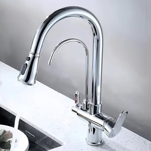 Chrom 3 Wege ausziehbare Küchenarmatur für Osmose Wasserfiltration Dual-Mode Wasserhahn mit 2 Ausgängen ideal für moderne Küchenspülen Einfache Installation und stilvolles Design Chrom 3 Wege ausziehbare Küchenarmatur für Osmose Wasserfiltration Dual-Mode Wasserhahn mit 2 Ausgängen ideal für moderne Küchenspülen Einfache Installation und stilvolles Design von Generisch