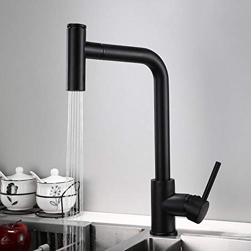 Chrom-Küchenarmatur mit Doppelbrause und Einzelgriff, Teleskop-Design, drehbare Kupferkonstruktion für Küchenspüle Chrom-Küchenarmatur mit Doppelbrause und Einzelgriff, Teleskop-Design, drehbare Kupferkonstruktion für Küchenspüle von Generisch