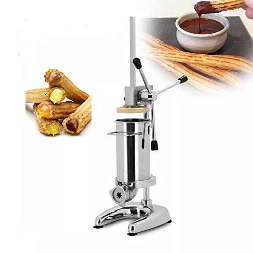 Churro Maker Machine – Handelsübliche 2 l manuelle spanische Donut-Churrera mit 5 Formen, vertikale Snack-Ausrüstung aus Edelstahl für authentische Churros Churro Maker Machine – Handelsübliche 2 l manuelle spanische Donut-Churrera mit 5 Formen, vertikale Snack-Ausrüstung aus Edelstahl für authentische Churros von Generisch
