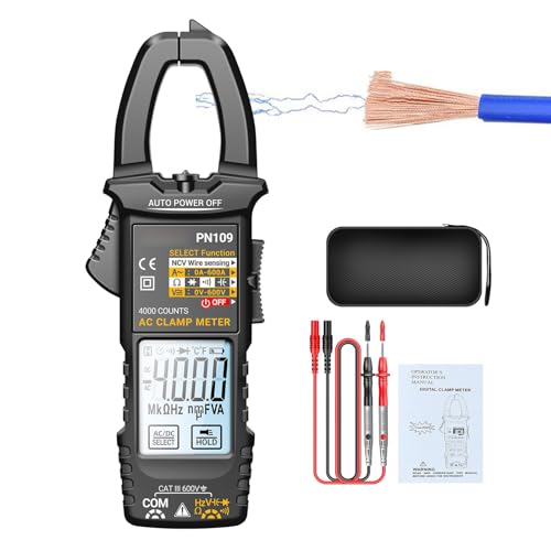 Clamp Meter - Voltage Tester | 4000 Count Clamp Circuit Tester Detector | Automatic Professional Tool | LCD Backlight Display For Electrician Maintenance | Car Battery Testers Clamp Meter - Voltage Tester | 4000 Count Clamp Circuit Tester Detector | Automatic Professional Tool | LCD Backlight Display For Electrician Maintenance | Car Battery Testers von Generisch