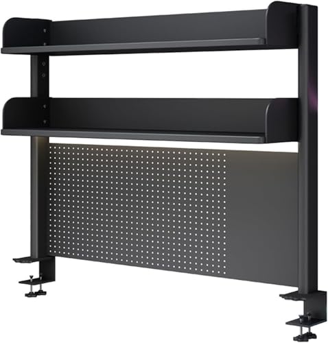 Clamp-on Schreibtisch Organizer, Desktop Storage Regalsystem für Home Office, Pegboard Arbeitsplatzverlängerung, Bildschirm Trennwand, 100cm von Generisch