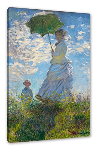 Generisch Claude Monet - Frau mit Sonnenschirm als Leinwandbild/Größe: 80x60 cm/Wandbild/Kunstdruck/fertig bespannt von Generisch