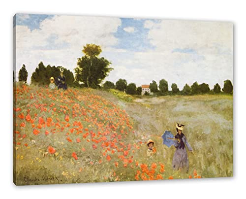 Generisch Claude Monet - Mohnfeld II als Leinwandbild/Größe: 60x40 cm/Wandbild/Kunstdruck/fertig bespannt von Generisch