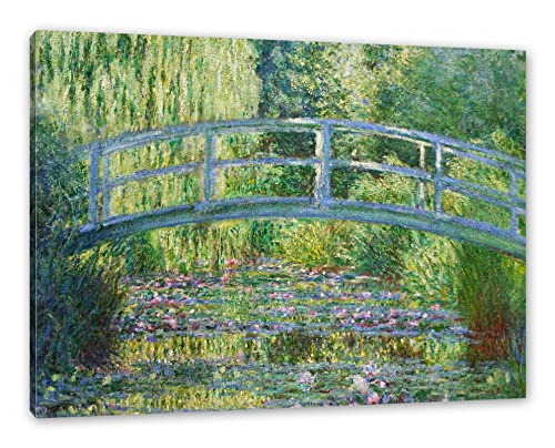 Claude Monet - japanische Brücke über den Seerosenteich II als Leinwandbild/Größe: 80x60 cm/Wandbild/Kunstdruck/fertig bespannt von Generisch