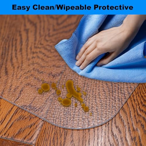 Clear Table Cover Protector ， 2.0 mm dicker Tisch Plastikschutz transparent, Tischschutz für Esszimmertisch, PVC -Tischschutz, Tischpolstermatte für Küchenholztisch,33x79in,2mm von Generisch