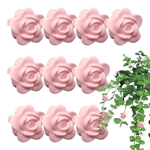 Climbing Wall Fixture Clips, Flower-Shaped Vine Holders, ABS 10X Adhesive Greenery Fasteners, Strong Garden Grips for Vines and Stems, Easy Installation Support, von Generisch