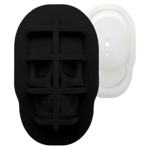 Cocktail-Formen, Totenkopf-Form, wiederverwendbar, lebensmittelechtes Silikon, flexibles Antihaft-Design, kompaktes sicheres Material, für Whiskey, Kaffee, Saft, Cocktails und kalte Getränke Cocktail-Formen, Totenkopf-Form, wiederverwendbar, lebensmittelechtes Silikon, flexibles Antihaft-Design, kompaktes sicheres Material, für Whiskey, Kaffee, Saft, Cocktails und kalte Getränke von Generisch
