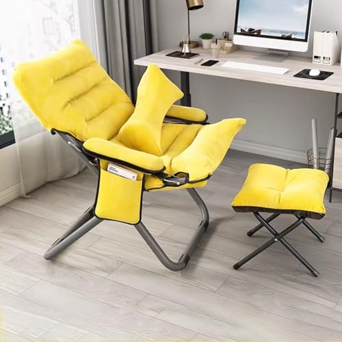 Comfy Blue Klappbarer Loungesessel – 3-fach verstellbare Liege mit gepolstertem Kissen, Seitentasche und Zero Gravity Design für Entspannung im Innen- und Außenbereich – Terrasse, Pool, Garten von Generisch