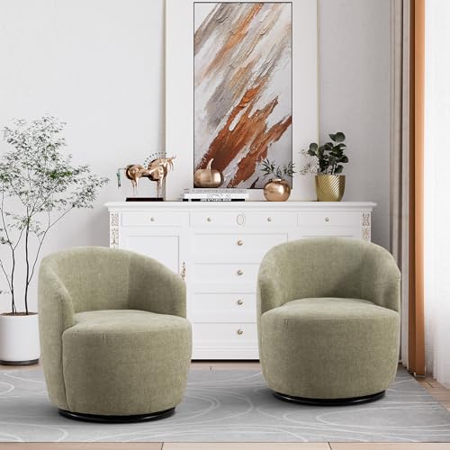 Comfy Boucle Drehstuhl – gepolsterter Sherpa-Sessel zum Lesen, Wohnzimmer, Schlafzimmer, Büro und Club – gemütliches weißes Teddyfell-Design von Generisch
