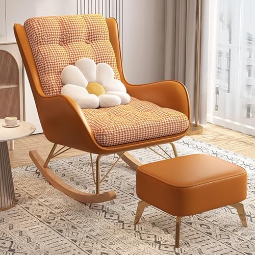 Comfy ge Glider Schaukelstuhl mit Ottomane & erhöhtem Kissen – Stilvoller Polstersessel für Wohnzimmer, Kinderzimmer & Entspannung – Moderner Tech-Stoff Einheitsgröße Comfy ge Glider Schaukelstuhl mit Ottomane & erhöhtem Kissen – Stilvoller Polstersessel für Wohnzimmer, Kinderzimmer & Entspannung – Moderner Tech-Stoff Einheitsgröße von Generisch