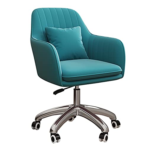 Computerstuhl aus Samt mit höhenverstellbarem getuftetem Design, weich und bequem, ergonomischer Bürostuhl für Zuhause oder Büro, Drehstuhl mit gepolstertem Sitz und Armlehnen von Generisch