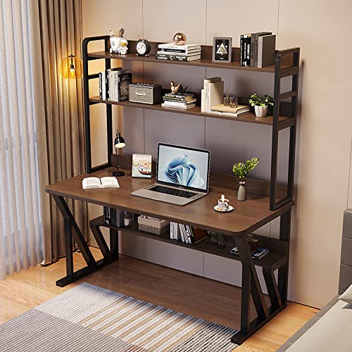 Computertisch, mit Ablageflächen und Bücherregal, Studenten-Schreibtisch für modernes Heimbüro, persönliche Arbeitsplatzlösungen für Produktivität Computertisch, mit Ablageflächen und Bücherregal, Studenten-Schreibtisch für modernes Heimbüro, persönliche Arbeitsplatzlösungen für Produktivität von Generisch