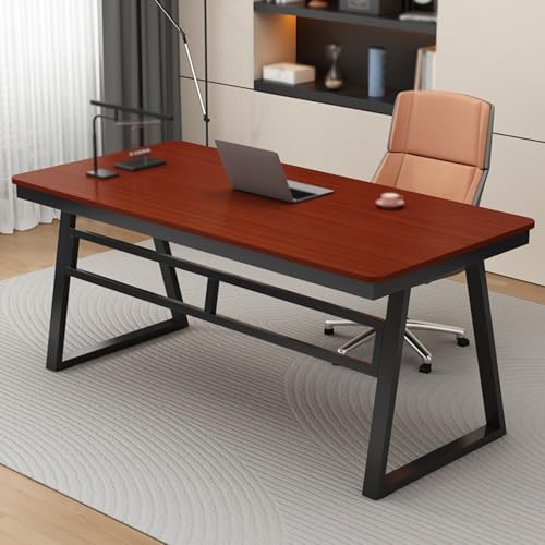 Computertisch Büroschreibtisch, einfacher Arbeitsschreibtisch, Workstation Gaming-Schreibtisch mit Holzschreibtisch und Metallrahmen, geeignet für Home Office Schreiben und Lernen von Generisch