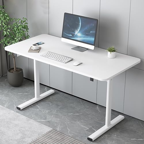 Computertisch im Industrie-Stil, moderner Schreibtisch aus Holz und Metall, für Heimbüro, Arbeitszimmer, Gaming – geräumiges Design von Generisch