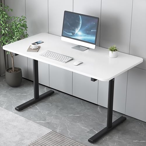 Computertisch im Industrie-Stil, moderner Schreibtisch aus Holz und Metall, für Heimbüro, Arbeitszimmer, Gaming – geräumiges Design von Generisch
