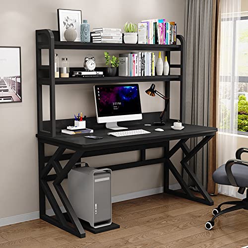 Computertisch mit Ablagen und Bücherregal, moderner einfacher Schreibtisch mit stabilem Metallrahmen, multifunktionaler Computertisch, Studentenschreibtisch Computertisch mit Ablagen und Bücherregal, moderner einfacher Schreibtisch mit stabilem Metallrahmen, multifunktionaler Computertisch, Studentenschreibtisch von Generisch