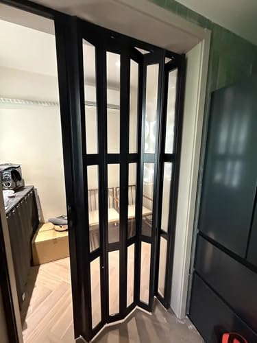 Concertina Falttür PVC-Kunststoff Schiebetür Innentür Multifold Raumteiler Panel für Flur Badezimmer mit Magnetschlössern Haustiersicher Concertina Falttür PVC-Kunststoff Schiebetür Innentür Multifold Raumteiler Panel für Flur Badezimmer mit Magnetschlössern Haustiersicher von Generisch