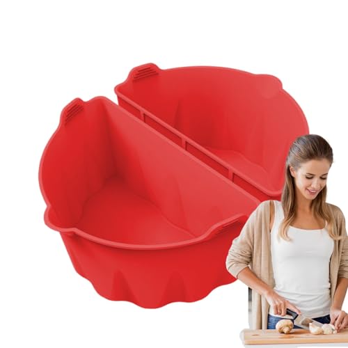 Cooker Liners - silicone liners | 1 Pair Silicone Slower Cooker Liner Reusable Divider, Gathering Kitchen 6-8 Qt Cookware, Cooking Utensils for Easy Cleanup, Multiple Uses, Separate Dishes von Generisch