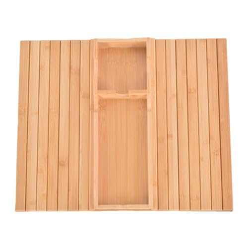 Couch Armlehne Tablett - Faltbares Couchtablett aus Holz Armlehne Tablett | Quadratisches Couchschutztablett mit rutschfester Rückseite | Sofa Arm Tisch Tablett | Sofa Armlehne Organizer für Getränke von Generisch