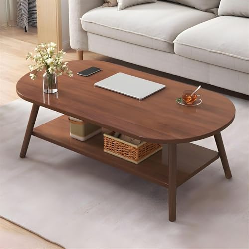 Couchtisch, 2-lagiges Design für Wohnzimmeraufbewahrung, offenes Regal, stilvoller Sofatisch für Heimdekoration Couchtisch, 2-lagiges Design für Wohnzimmeraufbewahrung, offenes Regal, stilvoller Sofatisch für Heimdekoration von Generisch