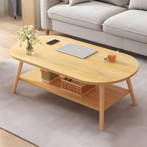 Couchtisch, 2-lagiges Design für Wohnzimmeraufbewahrung, offenes Regal, stilvoller Sofatisch für Heimdekoration Couchtisch, 2-lagiges Design für Wohnzimmeraufbewahrung, offenes Regal, stilvoller Sofatisch für Heimdekoration von Generisch
