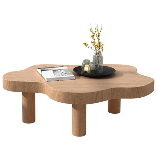 Couchtisch, Massivholz, Mitte des Jahrhunderts, moderner Mitteltisch für Wohnzimmer und Schlafzimmer, einfach zu montieren von Generisch