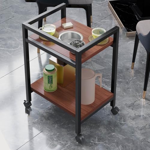 Couchtisch – 2-stöckiger quadratischer Bauernhaus-Akzenttisch für Wohnzimmer und Schlafzimmer – bewegliches Design für kleine Räume – stilvolles schwarzes Finish Couchtisch – 2-stöckiger quadratischer Bauernhaus-Akzenttisch für Wohnzimmer und Schlafzimmer – bewegliches Design für kleine Räume – stilvolles schwarzes Finish von Generisch