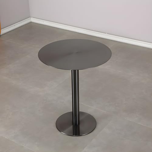 Couchtisch Edelstahl Top Beistelltisch für Wohnzimmer, kleiner runder Esstisch für Küche Frühstück, Kaffeebar, Kneipentisch, Bistrotisch in Schwarz Couchtisch Edelstahl Top Beistelltisch für Wohnzimmer, kleiner runder Esstisch für Küche Frühstück, Kaffeebar, Kneipentisch, Bistrotisch in Schwarz von Generisch
