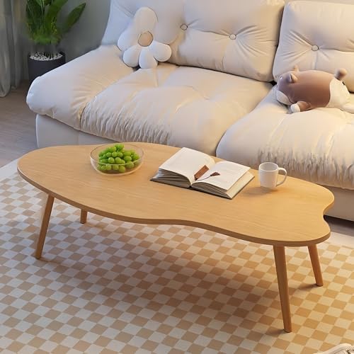 Couchtisch - Moderner minimalistischer Beistelltisch aus Walnussholz mit doppellagiger Aufbewahrung für Wohnzimmer, einfache Montage, runde Ecken Couchtisch - Moderner minimalistischer Beistelltisch aus Walnussholz mit doppellagiger Aufbewahrung für Wohnzimmer, einfache Montage, runde Ecken von Generisch