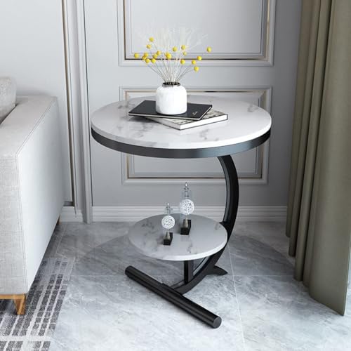 Couchtisch aus Marmor mit 2-stöckigem Design, runde Ecken für sichere und stilvolle Wohnzimmer- oder Hoteldekoration Couchtisch aus Marmor mit 2-stöckigem Design, runde Ecken für sichere und stilvolle Wohnzimmer- oder Hoteldekoration von Generisch