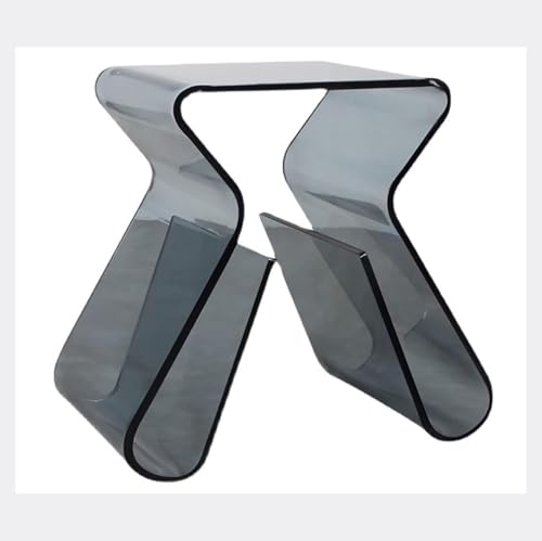 Couchtisch aus transparentem Acryl, Nachttisch, stilvoller transparenter Beistelltisch mit Stauraum für Wohnzimmer, Badezimmer oder Balkon, kompaktes Design 43,2 x 30,5 x 43,2 cm von Generisch