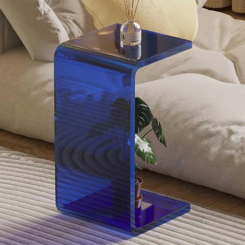 Couchtisch aus transparentem Acryl, modernes U-förmiges Design für Wohnzimmer, Schlafzimmer & Büro, platzsparender Beistelltisch für kleine Flächen von Generisch