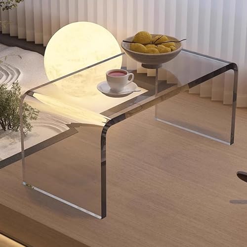 Couchtisch aus transparentem Acryl, modernes klares Design für Wohnzimmer, Schlafzimmer oder Wohnung, langlebig und langlebig von Generisch
