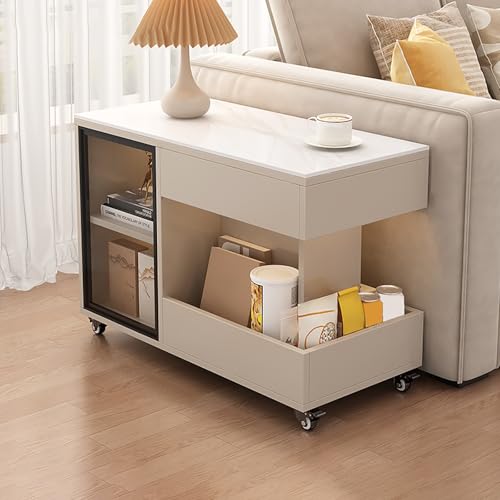 Couchtisch mit Stauraum, rechteckiger moderner Beistelltisch für kleine Räume, einfache Montage, Akzenttisch mit Schublade für Wohnzimmer und Heimbüro Couchtisch mit Stauraum, rechteckiger moderner Beistelltisch für kleine Räume, einfache Montage, Akzenttisch mit Schublade für Wohnzimmer und Heimbüro von Generisch