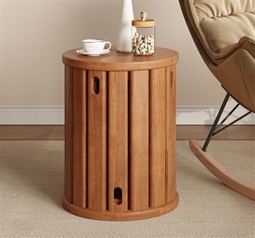 Couchtisch und Stapelhocker Set, Massivholz Mehrzweck Beistelltisch und Stuhl für Home Office, vielseitiges und funktionales Design von Generisch