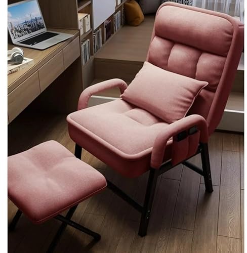 Cozy Pink Wingback Relaxsessel mit Fußhocker, verstellbarer Wohnzimmer-Lounge-Sessel zur Entspannung, perfekter Sessel zum Fernsehen und Ausruhen Cozy Pink Wingback Relaxsessel mit Fußhocker, verstellbarer Wohnzimmer-Lounge-Sessel zur Entspannung, perfekter Sessel zum Fernsehen und Ausruhen von Generisch