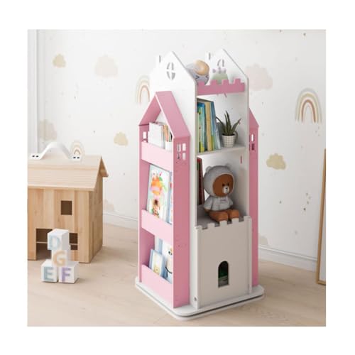 Creative Castle 360 ° drehbares Kinder-Bücherregal, Bodenstehendes Bücherregal, Aufbewahrungsregal für Kinderzimmer, lustige und funktionale Kindermöbel, für kleine Leser Creative Castle 360 ° drehbares Kinder-Bücherregal, Bodenstehendes Bücherregal, Aufbewahrungsregal für Kinderzimmer, lustige und funktionale Kindermöbel, für kleine Leser von Generisch