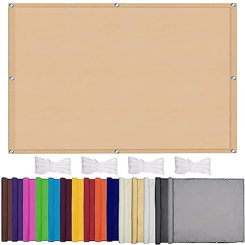 Creme Wasserdicht Winddicht Balkon Schattensegel 4,5 x 10 m Rechteck Baldachin Staubdicht Sonnenschutz für Garten Terrasse und Terrasse Dekor Creme Wasserdicht Winddicht Balkon Schattensegel 4,5 x 10 m Rechteck Baldachin Staubdicht Sonnenschutz für Garten Terrasse und Terrasse Dekor von Generisch