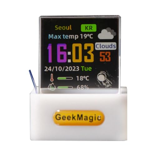 Crystal Photo Display Holographic Desktop Smart Station GIF With Clock Weather Album Animations Digital I2L1 von Generisch