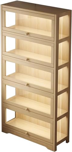Curio Vitrine mit 5 Etagen und Acrylglastür, staubdichte Aufbewahrungsregale für Sammlerstücke und Spielzimmer, Bücherregal Curio Vitrine mit 5 Etagen und Acrylglastür, staubdichte Aufbewahrungsregale für Sammlerstücke und Spielzimmer, Bücherregal von Generisch