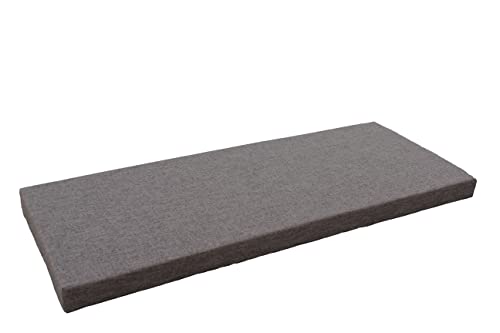 Custom 121,9 cm Bankkissen – Schaumstoffpolster für Innen- und Außenbereich für Fenstersitz, Terrasse, Schaukel, Gartensofa, Klavier, Langstuhl-Sitzpolster mit optionaler Paspelierung von Generisch