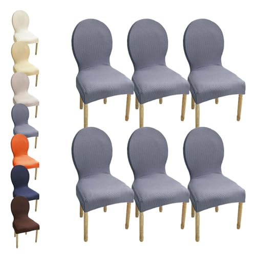 Custom Stretch Esszimmerstuhlhussen Set mit 6/4 – runde Rückenlehne für einzigartige Formen – & stilvolle Möbelschoner – einfache Passform und waschbar Custom Stretch Esszimmerstuhlhussen Set mit 6/4 – runde Rückenlehne für einzigartige Formen – & stilvolle Möbelschoner – einfache Passform und waschbar von Generisch