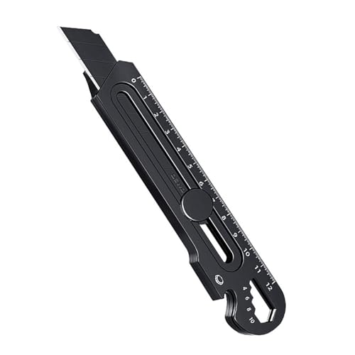 Cuttermesser Profi 18mm, 2024 Neu Mehrzweck Cuttermesser, Schweres Mehrzweck Gebrauchsmesser, Multifunktionales Mehrzweck Robuste Teppichmesser Druckguss Cutter Messer (1PC-Schwarz) von Generisch