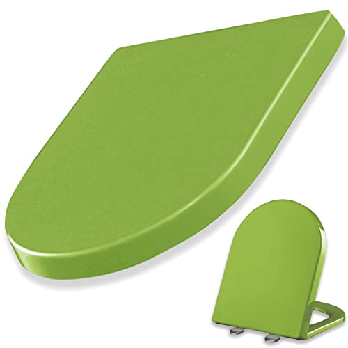 D-förmiger WC-Sitz mit Absenkautomatik, Schnellverschluss, mit 360° verstellbaren Scharnieren, leicht zu reinigen, Kunststoff-Klositz, Polypropylen-Material, für Badezimmer, Blau, Einheitsgröße D-förmiger WC-Sitz mit Absenkautomatik, Schnellverschluss, mit 360° verstellbaren Scharnieren, leicht zu reinigen, Kunststoff-Klositz, Polypropylen-Material, für Badezimmer, Blau, Einheitsgröße von Generisch