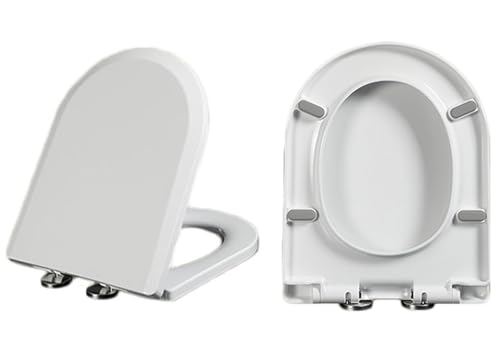 D-förmiger WC-Sitz mit Absenkautomatik, mit Schnellverschluss, leicht zu reinigen und zu installieren, ergonomisches Design, Standardgröße, Badezimmer-Deckel, perfekt für den Familiengebrauch D-förmiger WC-Sitz mit Absenkautomatik, mit Schnellverschluss, leicht zu reinigen und zu installieren, ergonomisches Design, Standardgröße, Badezimmer-Deckel, perfekt für den Familiengebrauch von Generisch