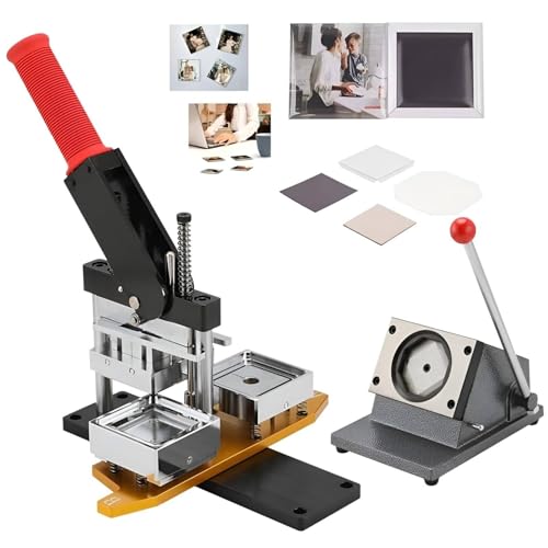 DIY Kühlschrank Magnet Maker mit 100 Verbrauchsmaterial Sets & Papierschneider, Fotomagnet Maschine, Button Badge Making Tool DIY Kühlschrank Magnet Maker mit 100 Verbrauchsmaterial Sets & Papierschneider, Fotomagnet Maschine, Button Badge Making Tool von Generisch