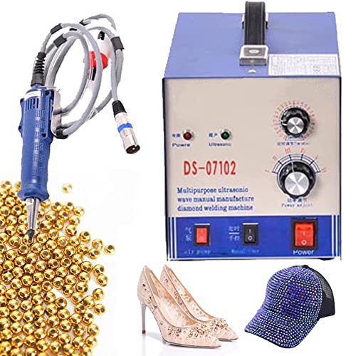 DIY Perlen Strass Press Fixing Machine, Ultraschall Perlen Einstellmaschine, Hotfix Strass Applikator - 80pcs/min Fixing Speed von Generisch